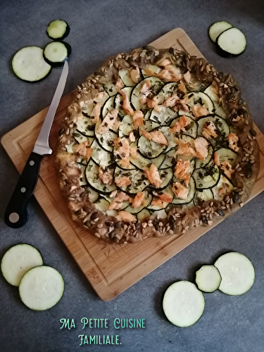 Tarte rustique courgettes et saumon