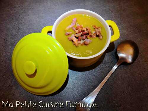 Velouté de pois-cassés et ses petits lardons