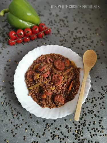 Lentilles vertes au chorizo