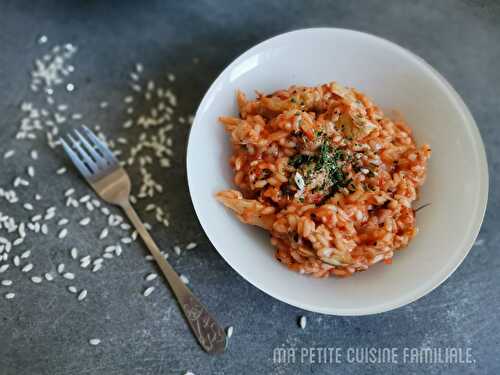 Risotto poulet et tomates