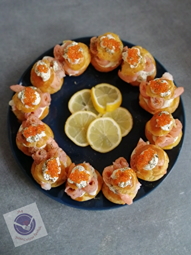 Couronne de Noël saumon fumé/crevettes/oeufs de truite