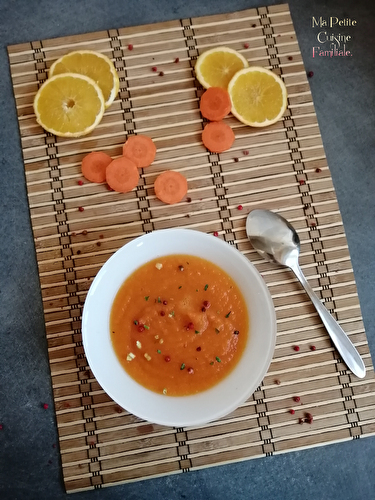 Soupe carottes/orange et soupçon de cumin