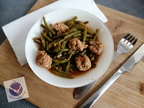 Haricots verts aux saucisses de Toulouse