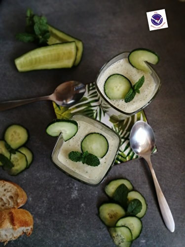 Soupe froide concombre et fromage blanc