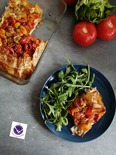 Tarte à la tomate sur pâte filo