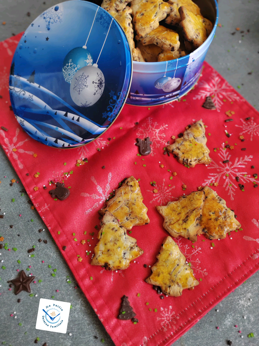 Bredeles de Noël aux vermicelles de chocolat