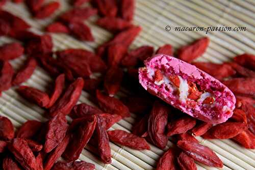 Macaron aux baies de goji