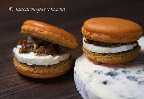 Macaron fourme d’Ambert et figues