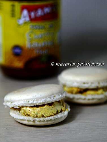 Macaron pâte de curry jaune