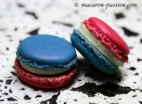 Macaron pomme cannelle Bleu-blanc-rouge