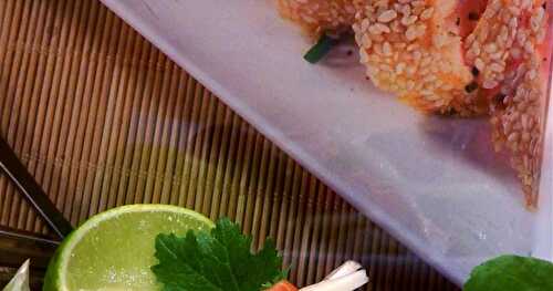 Tataki de saumon et salade de fenouil