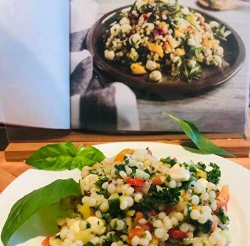 Salade de couscous Isarélien aux herbes et à la mangue