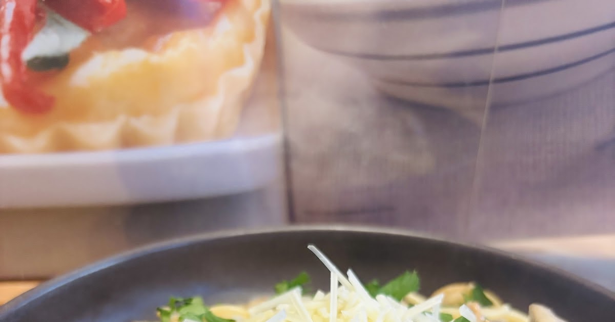Pâtes crémeuses au bacon et champignons