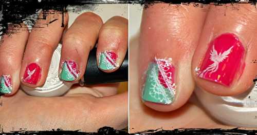 Nail art bicolore flashy