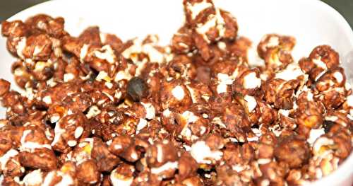 Pop corn surprise !!! Chocolat, guimauve et noisette