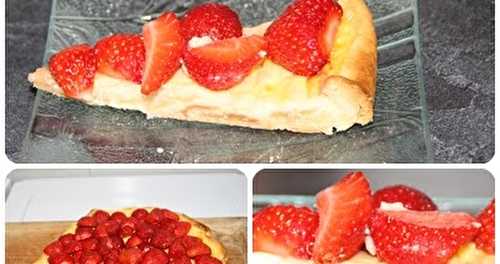 Tarte au fraises - flan express à la danette