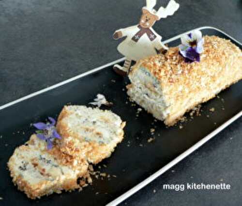 Bûche de gorgonzola au mascarpone .