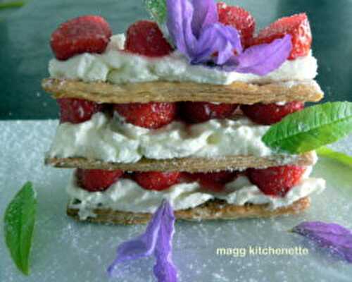 Petit millefeuille aux fraises