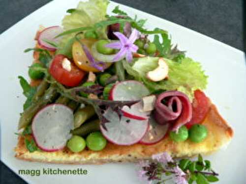 Quiche aux légumes du jardin.