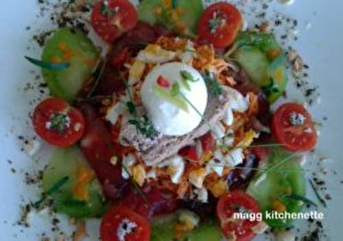 Salade estivale au thon ,vinaigrette d’herbes. | magg kitchenette