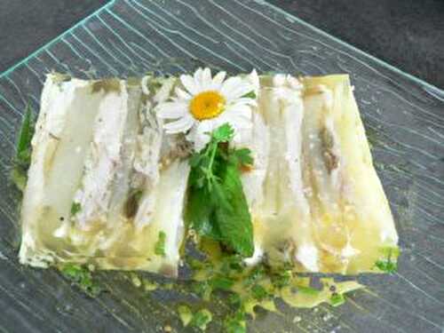 Terrine de raie au chou rave .