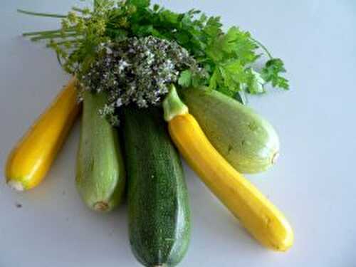 Thème de la semaine : Menu autour de la courgette .