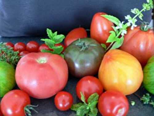 Thème de la semaine : Menu autour de la tomate et des herbes aromatiques .
