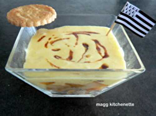 Tiramisu aux pommes , crème de caramel et sa galette bretonne.