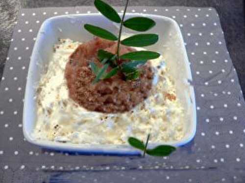 Verrine à la crème de marrons et chantilly.