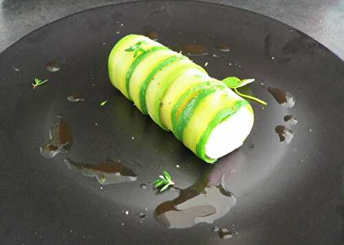 Rouleaux de courgette à la mousse de jambon