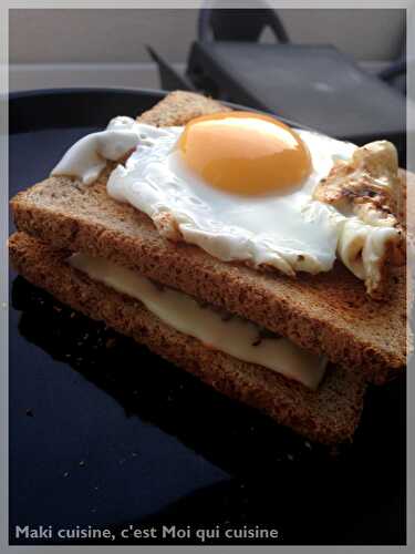 Croque madame au boeuf