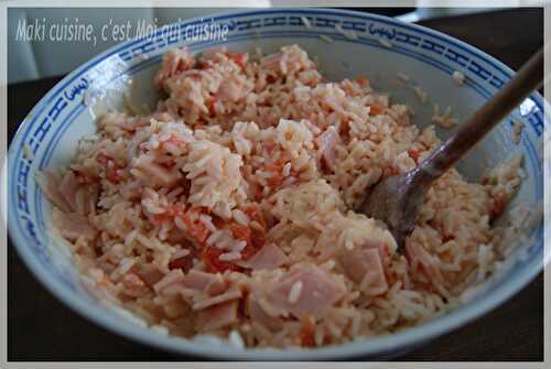 Salade de riz/dinde/tomate