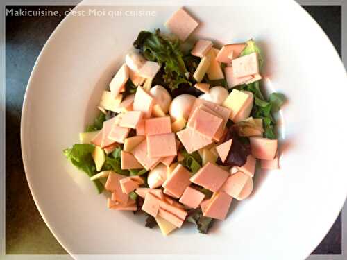 Salade poulet et fromages