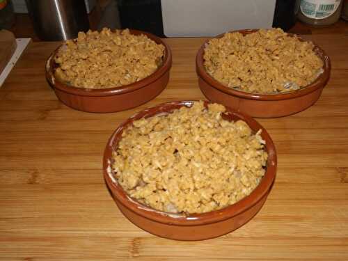 Crumble de colin aux poireaux