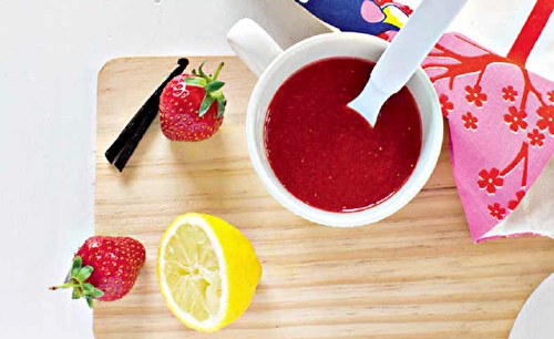 Recette bébé : soupe de fraises à la vraie vanille