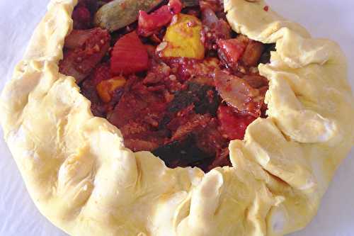 Tarte-tourte de légumes confits #recette