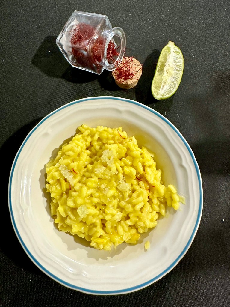 Risotto au safran et au citron caviar