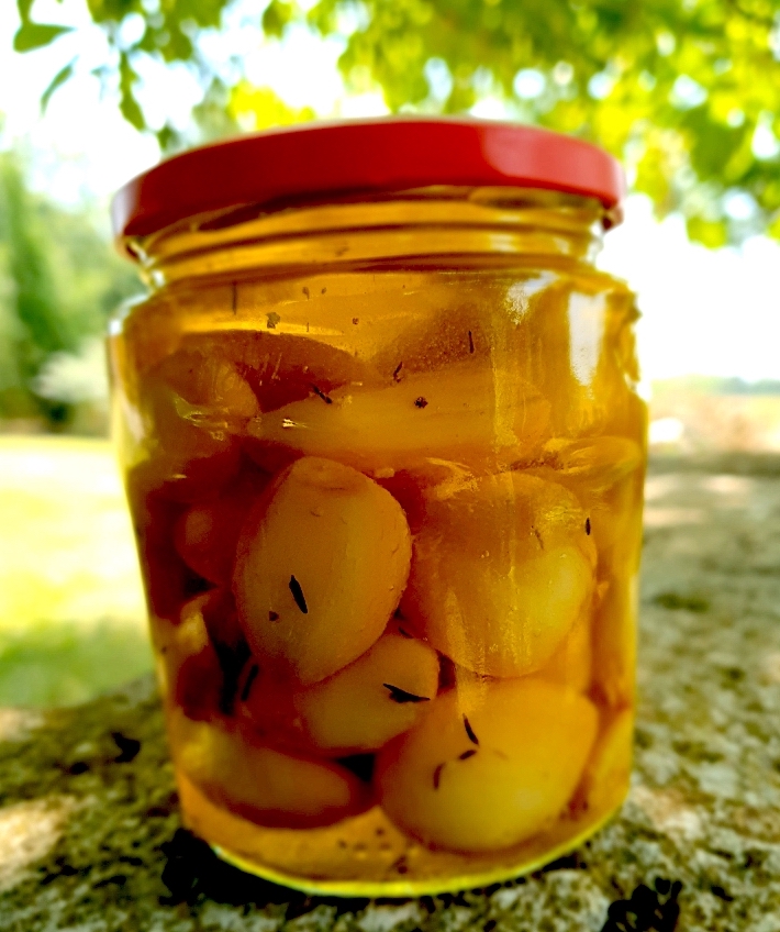 Ail Violet de Cadours confit à l'huile d'olive, la recette de Béatrice