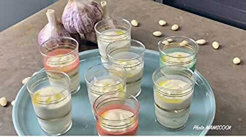 Ajo Blanco autrement appelé gaspacho blanc à l'ail violet de Cadours AOP