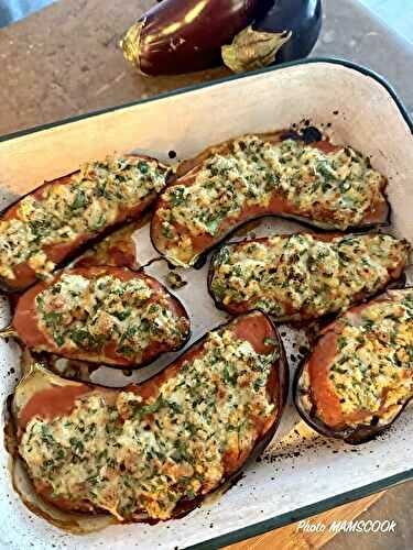 Aubergines au four gratinées herbes et fromages