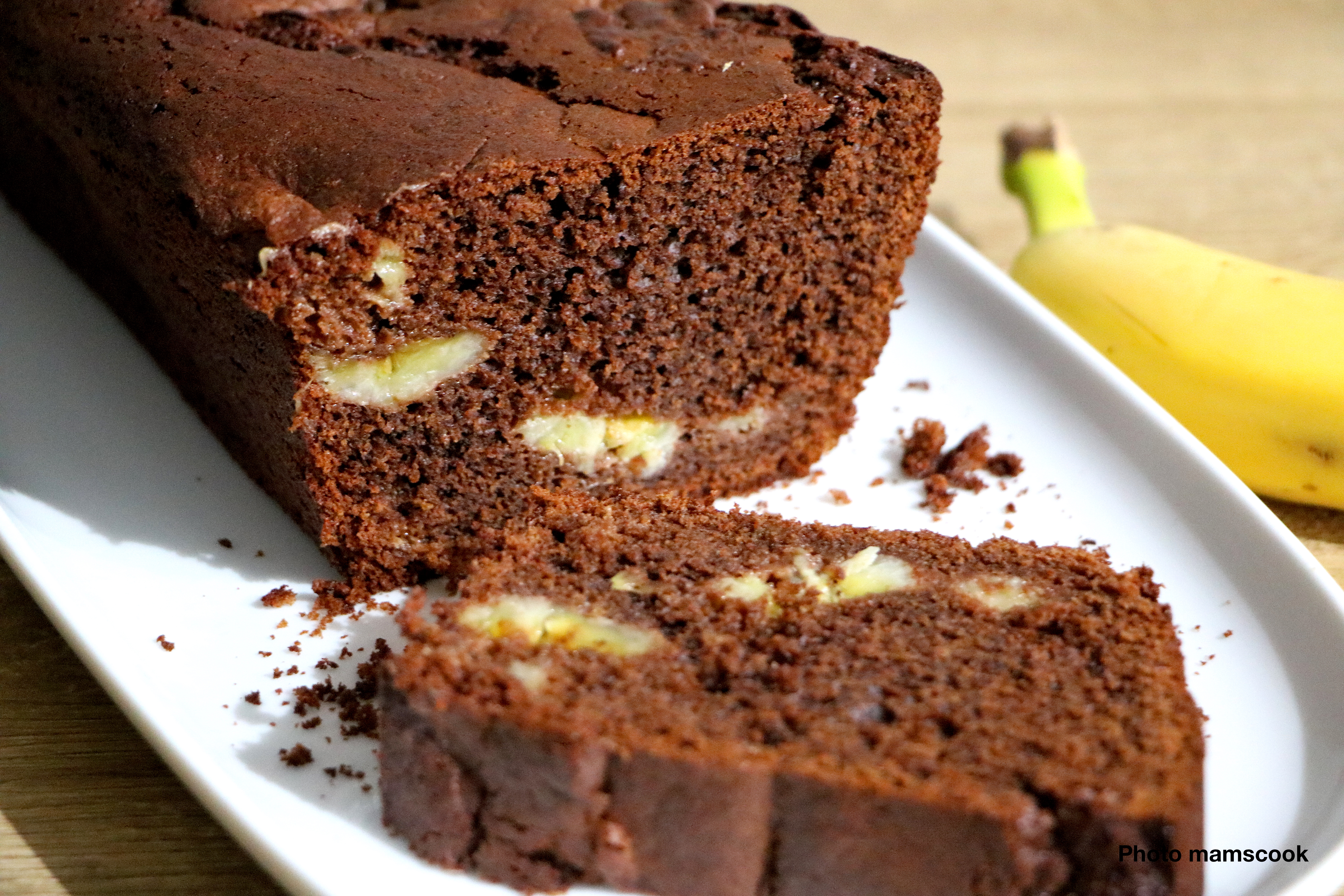 Banana Bread tout choco aux bananes flambées