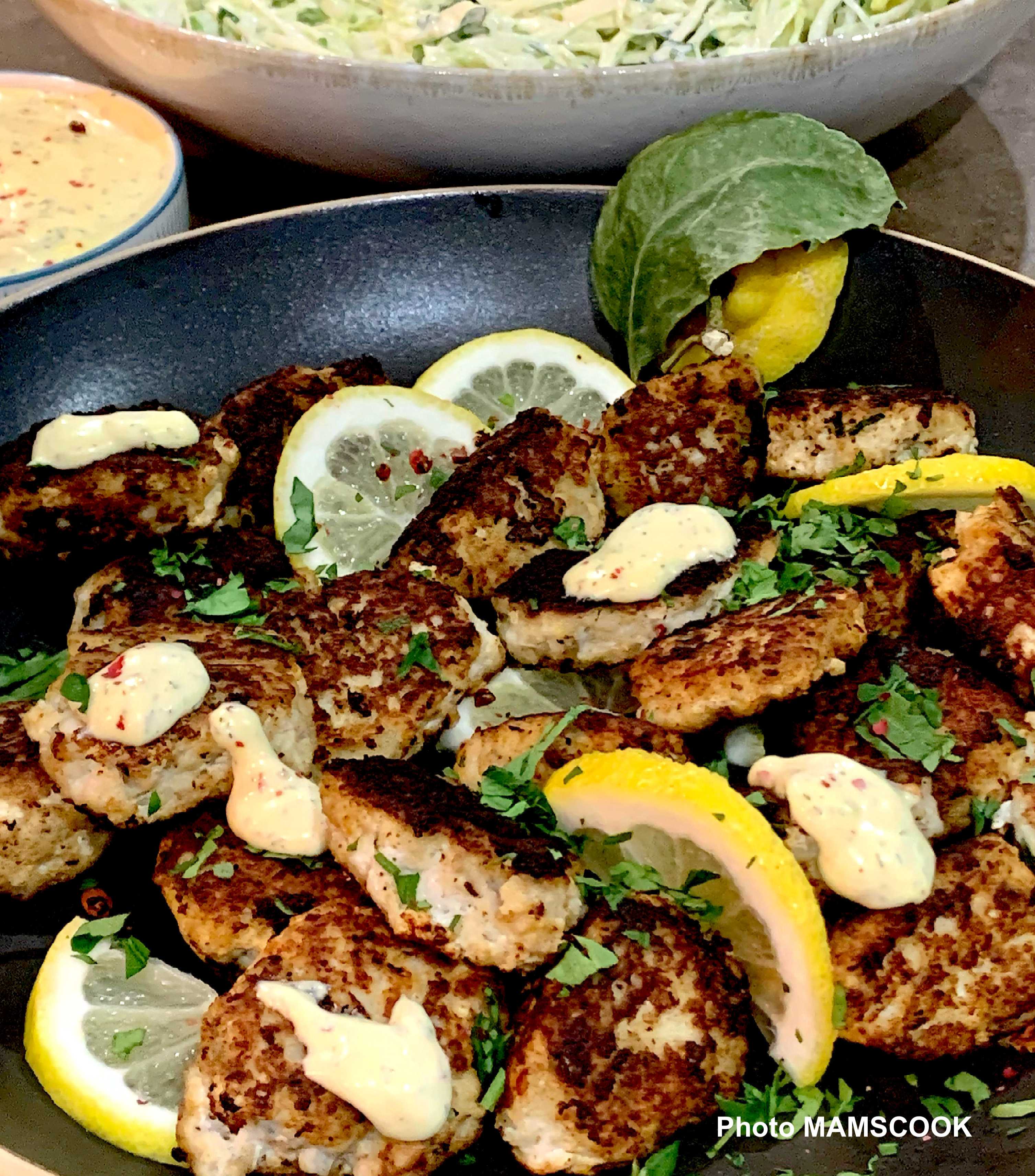 "Boulettes"de lieu noir à l'aneth et au baies de poivre rouge