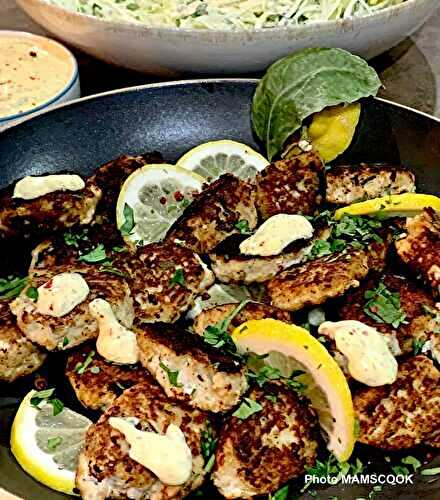 "Boulettes"de lieu noir à l'aneth et au baies de poivre rouge