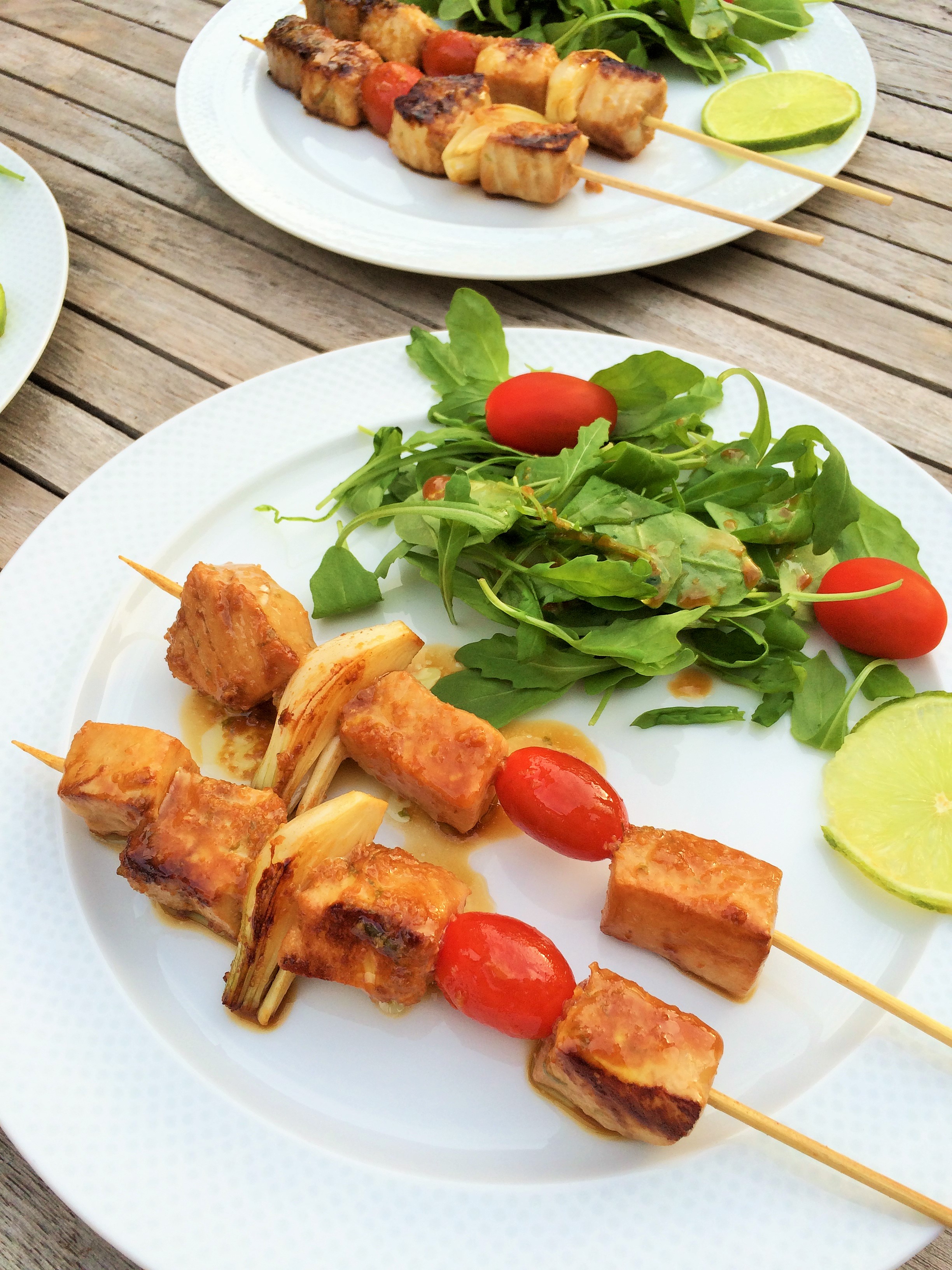 Brochettes d'espadon à la plancha