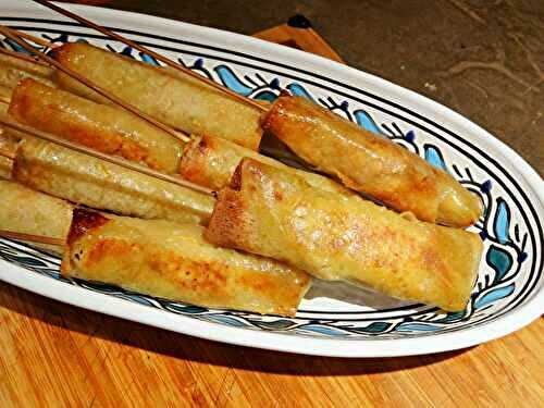 Brochettes de poulet au cumin en feuille de brick