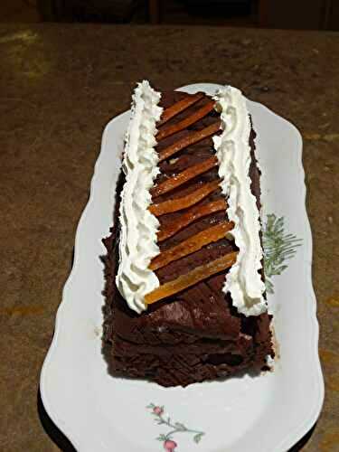 Bûche double chocolat à l'orange