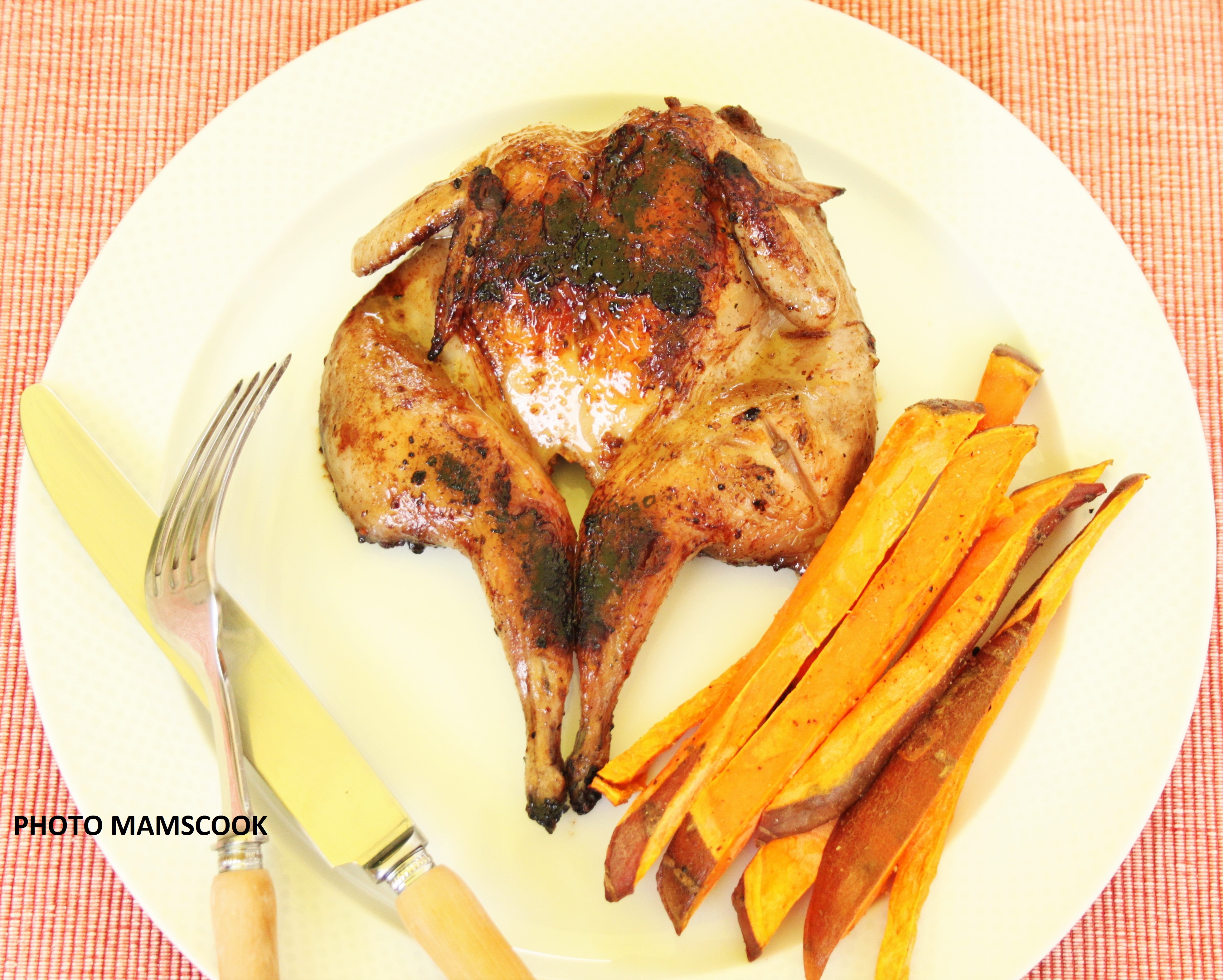 Cailles marinées à la plancha