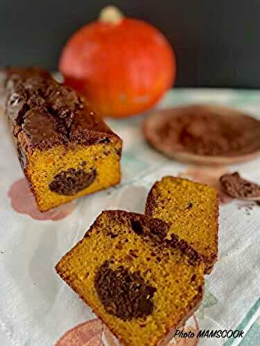 Cake marbré potimarron chocolat