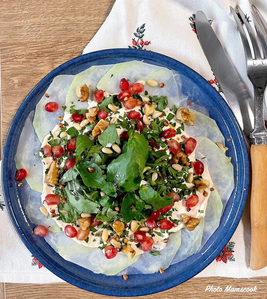 Carapaccio de chou rave au cresson