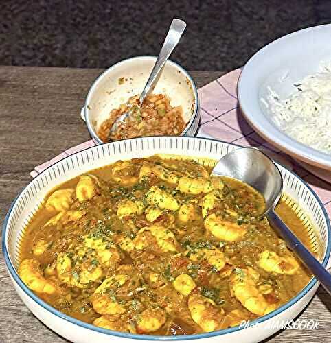 Cari de crevettes comme à la Réunion